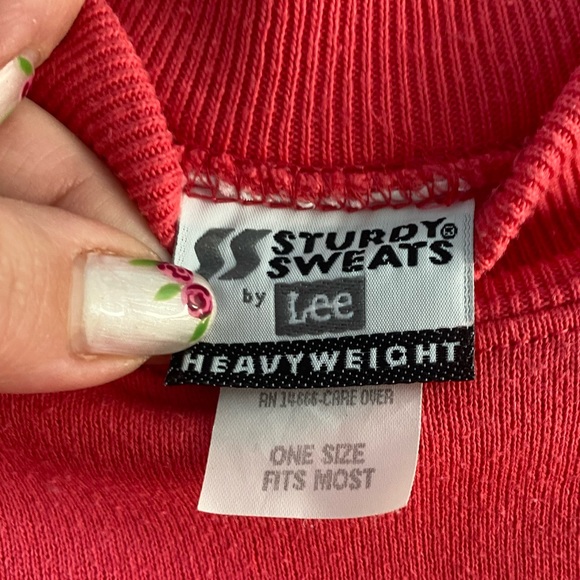 Vintage OSFM Lee heavyweight coral crew neck sweater - Picture 2 of 5